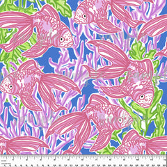 Tropical Pink Fish. Lilly P Inspired Printed Pattern Vinyl Design #20