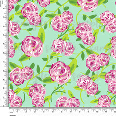 Peony. Pink Flower. Lilly P Inspired Printed Pattern Vinyl Design #37