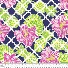 Tropical Flower and Pineapple. Lilly P Inspired Printed Pattern Vinyl Design #9