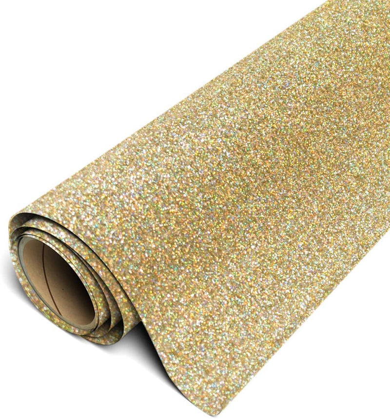 Siser Glitter 12" Roll - Gold Confetti