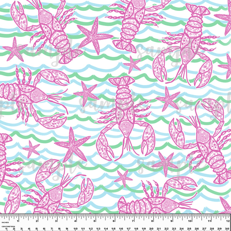 Tropical Fish. Lilly P Inspired Printed Pattern Vinyl Design #17