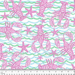 Lobster. Starfish. Lilly P Inspired Printed Pattern Vinyl Design #16