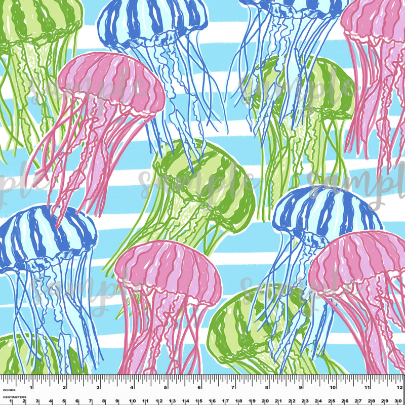 Jelly Fish. Lilly P Inspired Printed Pattern Vinyl Design #18