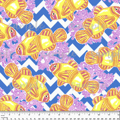 Tropical Yellow Fish. Lilly P Inspired Printed Pattern Vinyl Design #19