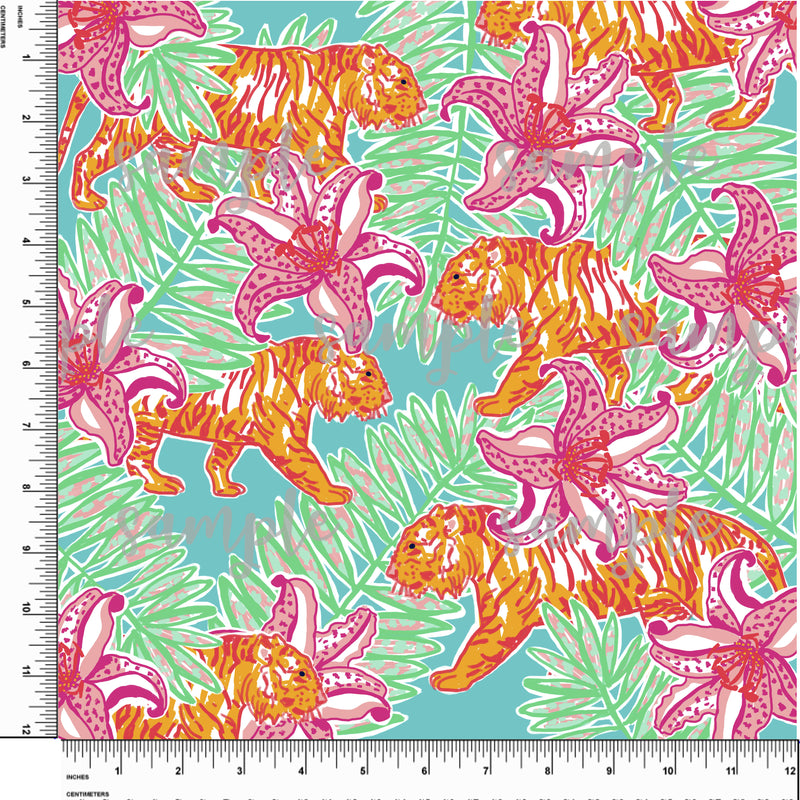 Tiger. Lilly P Inspired Printed Pattern Vinyl Design #29