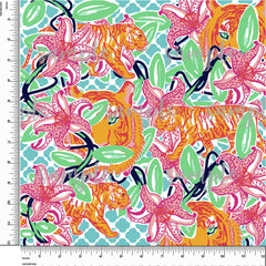 Tiger. Lilly P Inspired Printed Pattern Vinyl Design #31