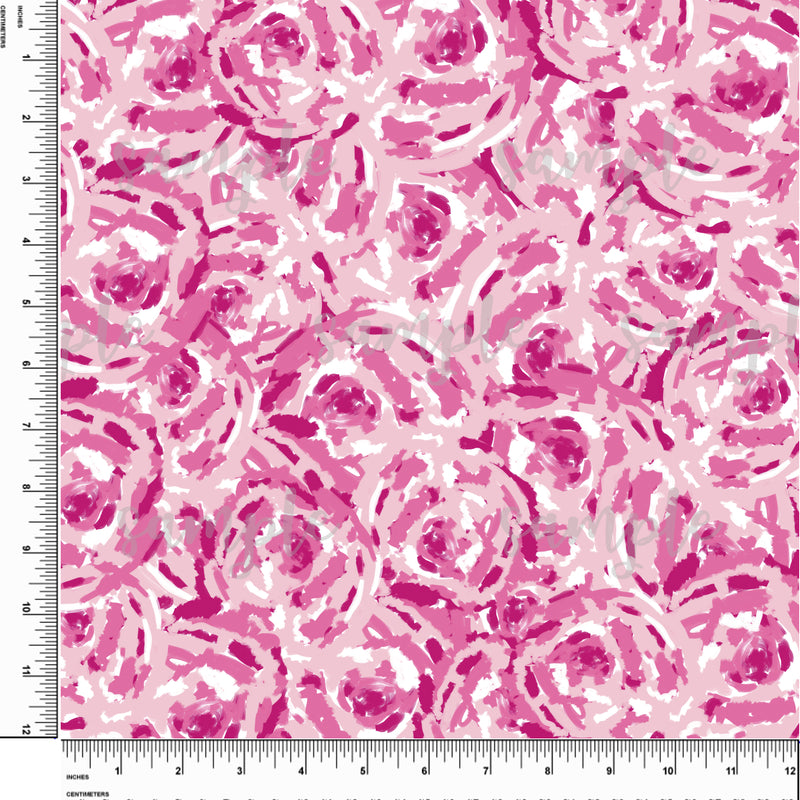 Pink Peonies. Flowers Lilly P Inspired Printed Pattern Vinyl Design #36