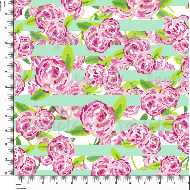 Hibiscus. Flowers. Lilly P Inspired Printed Pattern Vinyl Design #46