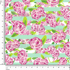 Peony. Pink Flower. Lilly P Inspired Printed Pattern Vinyl Design #38