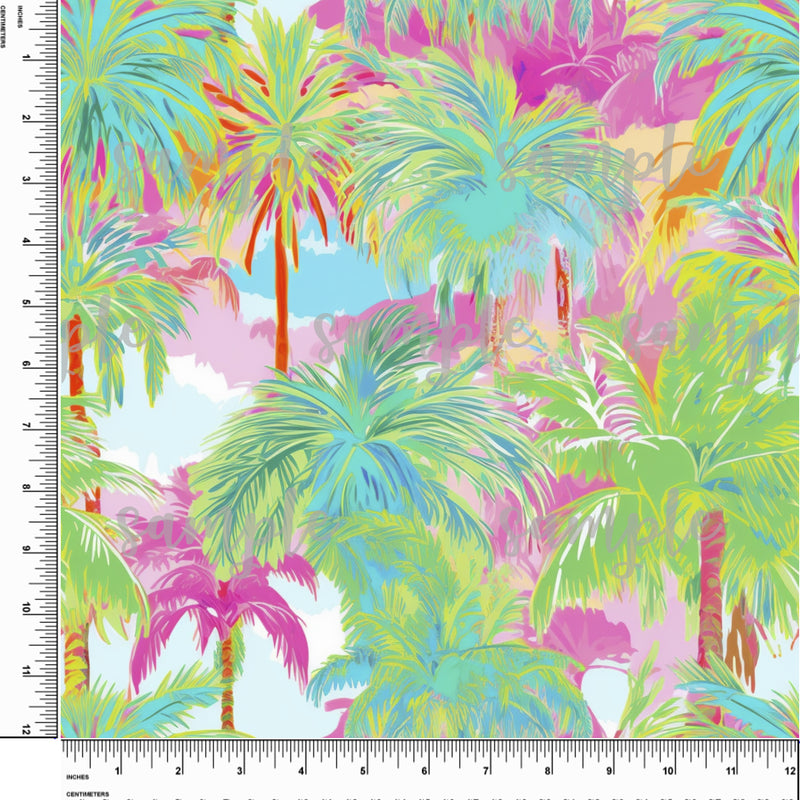 Palm Trees. Lilly P Inspired Printed Pattern Vinyl Design #42