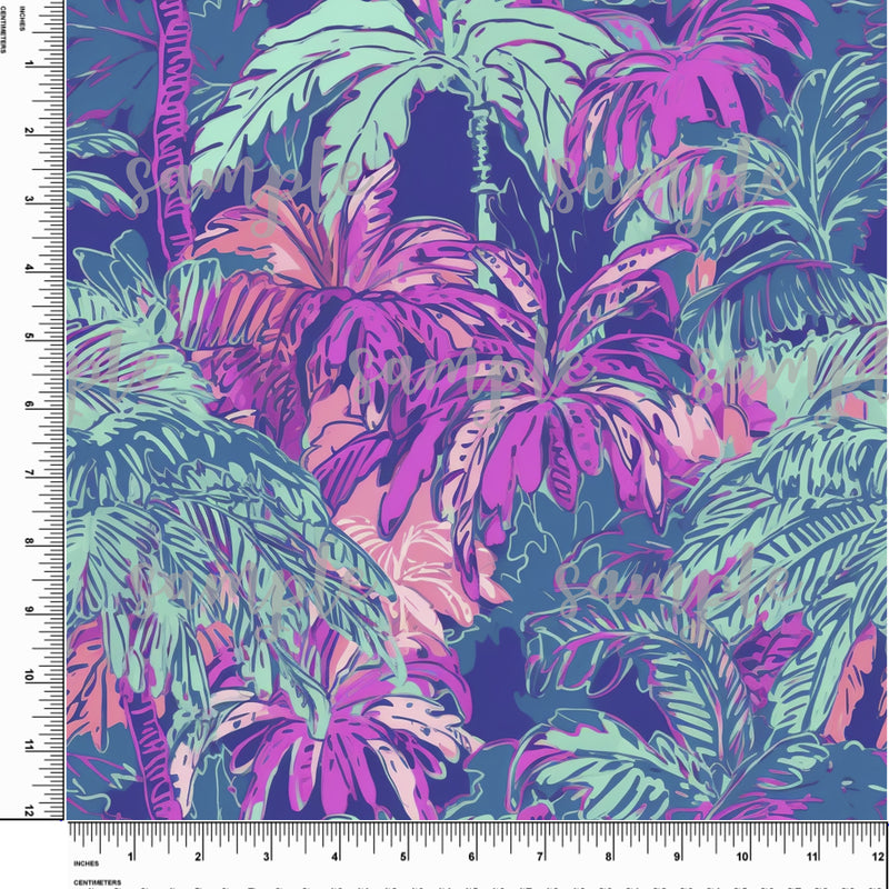 Palm Trees. Lilly P Inspired Printed Pattern Vinyl Design #43