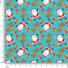 Santa Claus and Reindeers. Christmas Printed Pattern Vinyl Design #24