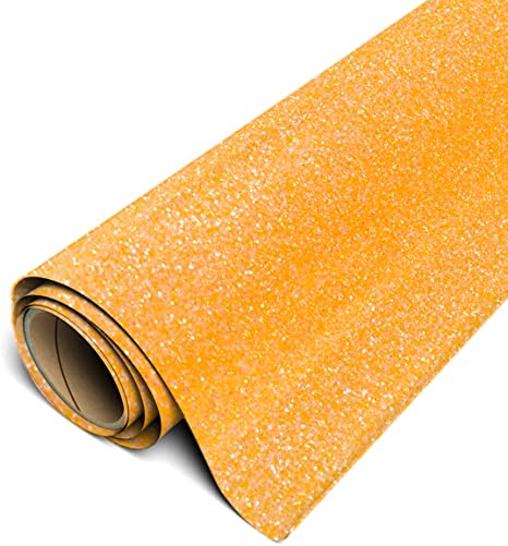 Siser Glitter 12" Roll - Neon Orange
